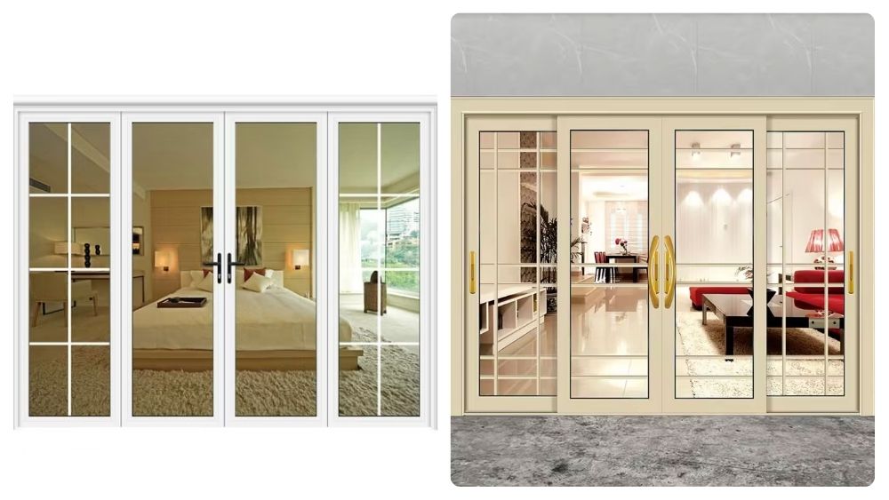 Pintu Geser Kaca Kamar Tidur Bening