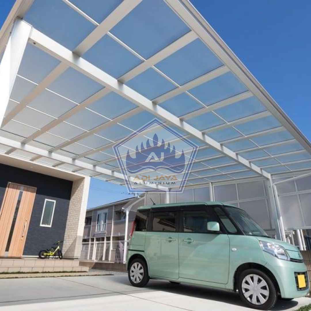 Tukang atap kanopi kaca Jakarta untuk carport model minimalis modern