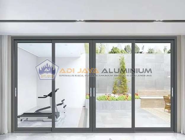 Partisi aluminium custom Bekasi pintu geser anti macet